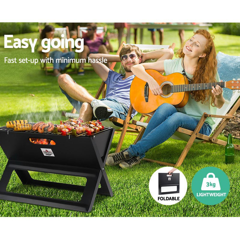 Grillz Notebook Portable Charcoal BBQ Grill Payday Deals