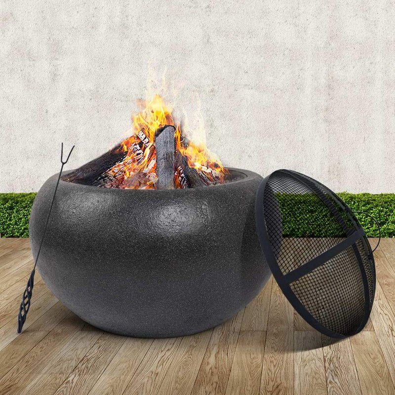 Grillz Outdoor Portable Fire Pit Bowl Wood Burning Patio Oven Heater Fireplace Payday Deals
