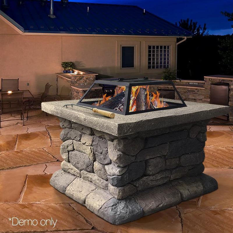 Grillz Outdoor Sone Fire Pit Table