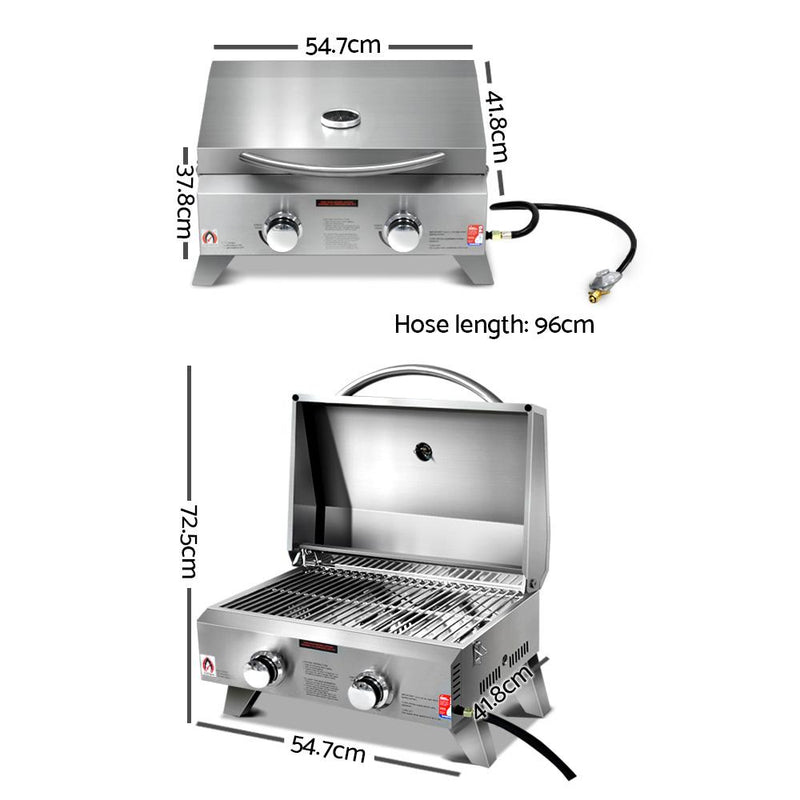 Grillz Portable 2 Burner Gas BBQ Payday Deals