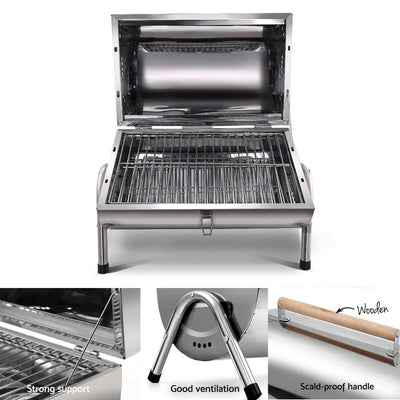 Grillz Portable BBQ Drill Outdoor Camping Charcoal Barbeque Smoker Foldable Payday Deals