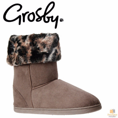 GROSBY Invisible Sabrina Hoodies Plush Womens Slippers Boots Indoor Fluffy Shoes Payday Deals