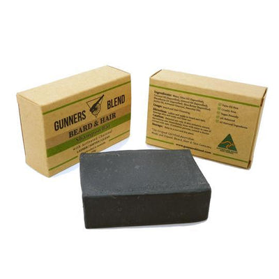 Gunners Blend Hand Crafted Beard & Hair Shampoo Bar 140gm with Activated Charcoal Payday Deals