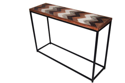 Hall Console Table Hallway Side Display Wooden top Metal Frame