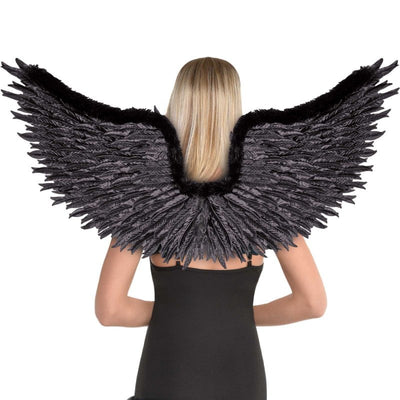 Halloween Black Dark Angel Wings - Costume Accessory