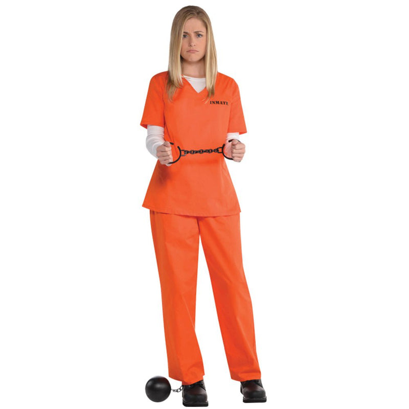 Halloween Costume Orange Inmate Womens Size Medium Payday Deals