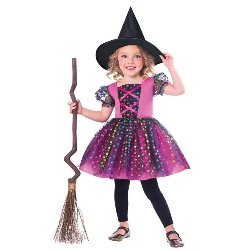 Halloween Costume Rainbow Witch Girls 3-4 Years Payday Deals