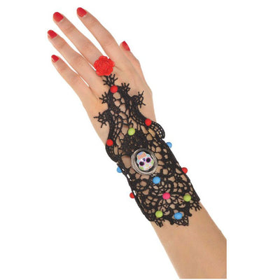 Halloween Day Of The Dead Ring Bracelet Adult Costume Accessory x1