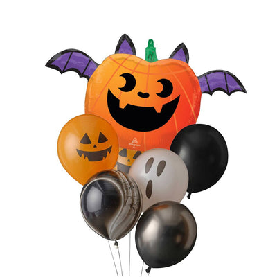 Halloween Fun & Spooky Pumpkin Bat Balloon Party Pack