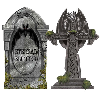 Halloween Mossy Tombstone Styrofoam Decorating Party Pack