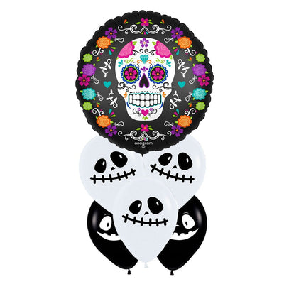 Halloween Sugar Skull & Marigolds Balloon Party Pack Payday Deals