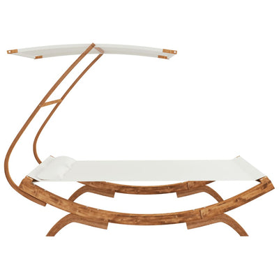 Hammock with Canopy 165x198x140 cm Solid Bent Wood Cream Payday Deals