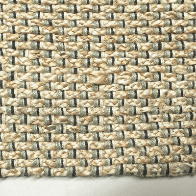 Hand Braided Jute Runner with Green Textured Weave 50 x 120 cm Payday Deals
