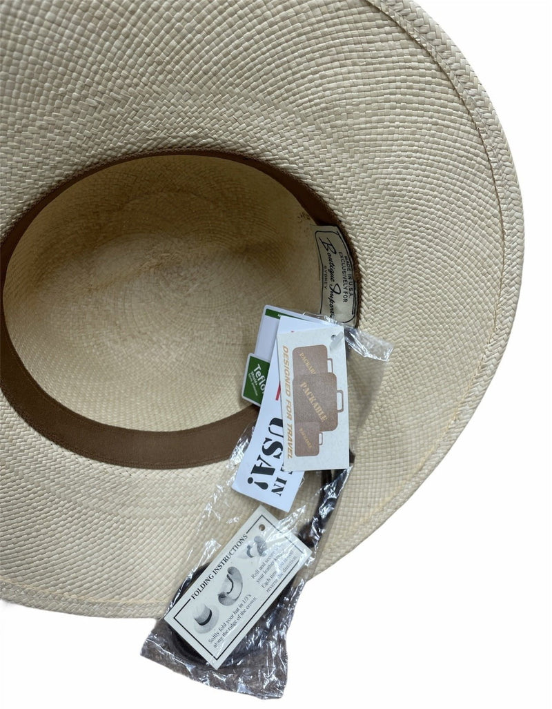 Hand Woven Panama Cooler Outback Hat Summer Breathable Waterproof - Natural Payday Deals