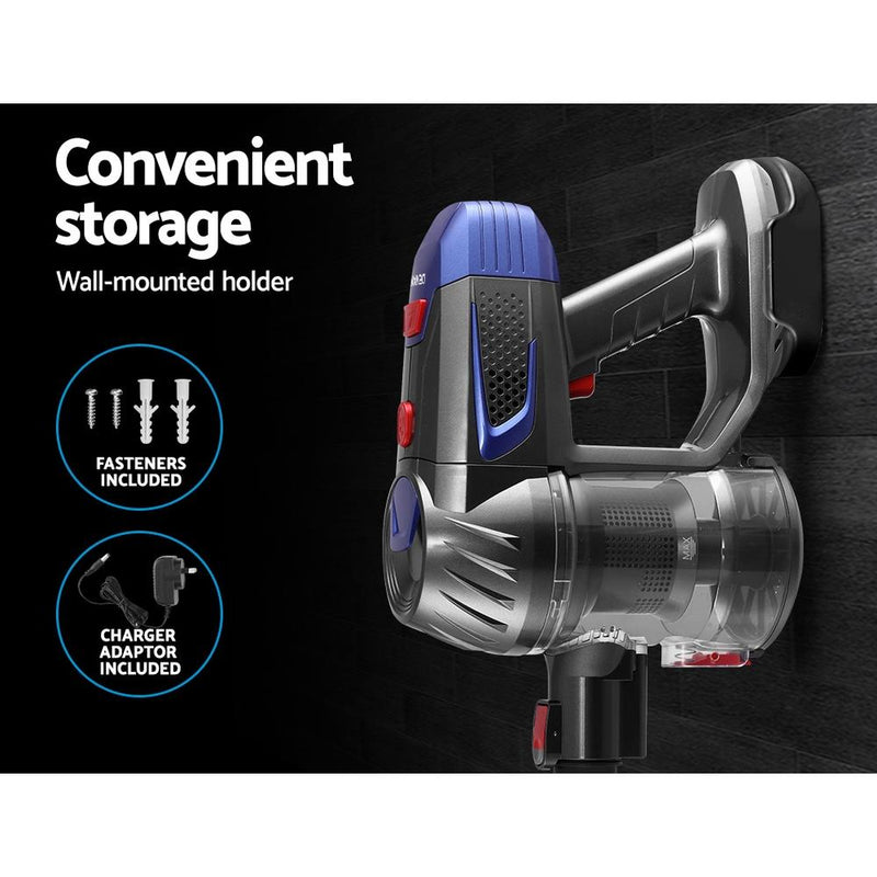 Devanti Handheld Vacuum Cleaner Cordless Stick Handstick Vac Bagless 2-Speed Headlight Red Payday Deals