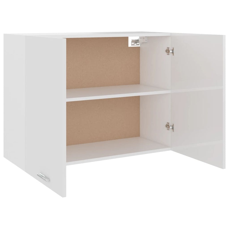 Hanging Cabinet High Gloss White 80x31x60 cm Engineered Wood Payday Deals