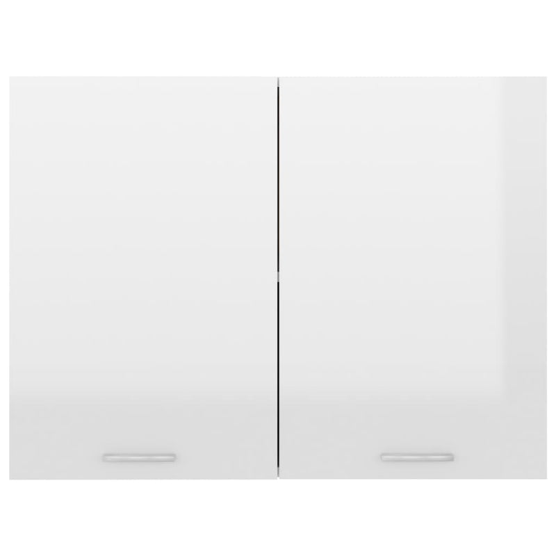 Hanging Cabinet High Gloss White 80x31x60 cm Engineered Wood Payday Deals