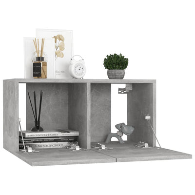 Hanging TV Cabinet Concrete Grey 60x30x30 cm Payday Deals