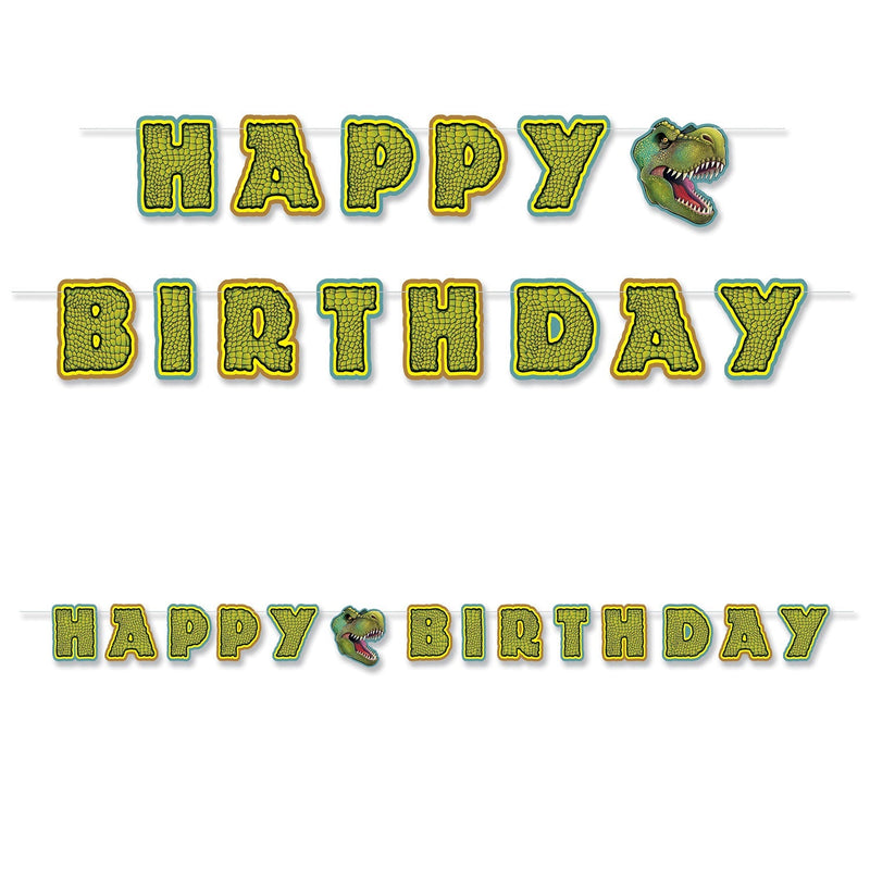 Happy Birthday Dinosaur Streamer Decoration Payday Deals