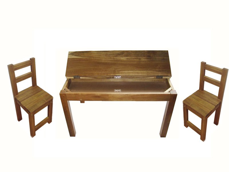Hardwood study desk and 2 standard chairs Payday Deals