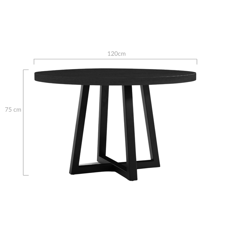 Harry 4 Seater Dining Table in Black Payday Deals