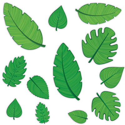 Hawaiian Luau Party Supplies Tropical Leaf / Leaves Cutouts x 12 Pack