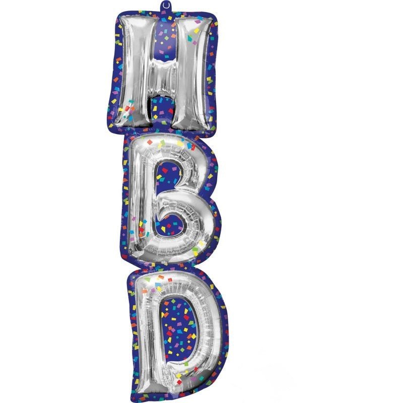 HBD Balloon Letters SuperShape XL Foil Balloon Payday Deals