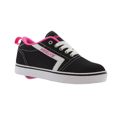 Heelys GR8 Tennis Kid Wheel Skate Roller Shoes Sneaker Toddler Shoe Black Pink US2