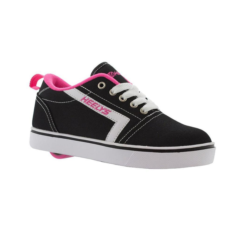 Heelys GR8 Tennis Kid Wheel Skate Roller Shoes Sneaker Toddler Shoe Black Pink US4