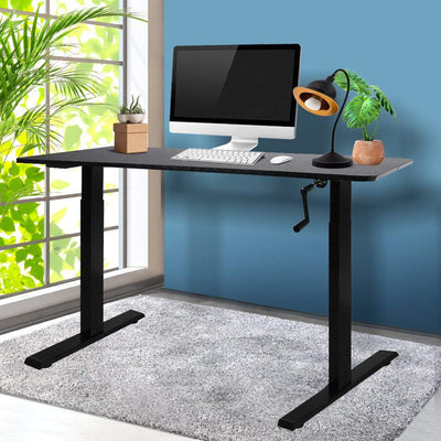 Height Adjustable Desk Office Furniture Manual Sit Stand Table Riser Home Study Payday Deals