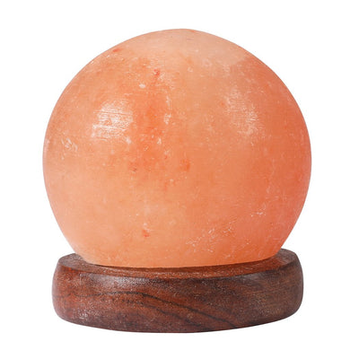 Himalayan Salt Lamp Globe USB Natural Crystal Rock Cord Night Light Lamps Globes