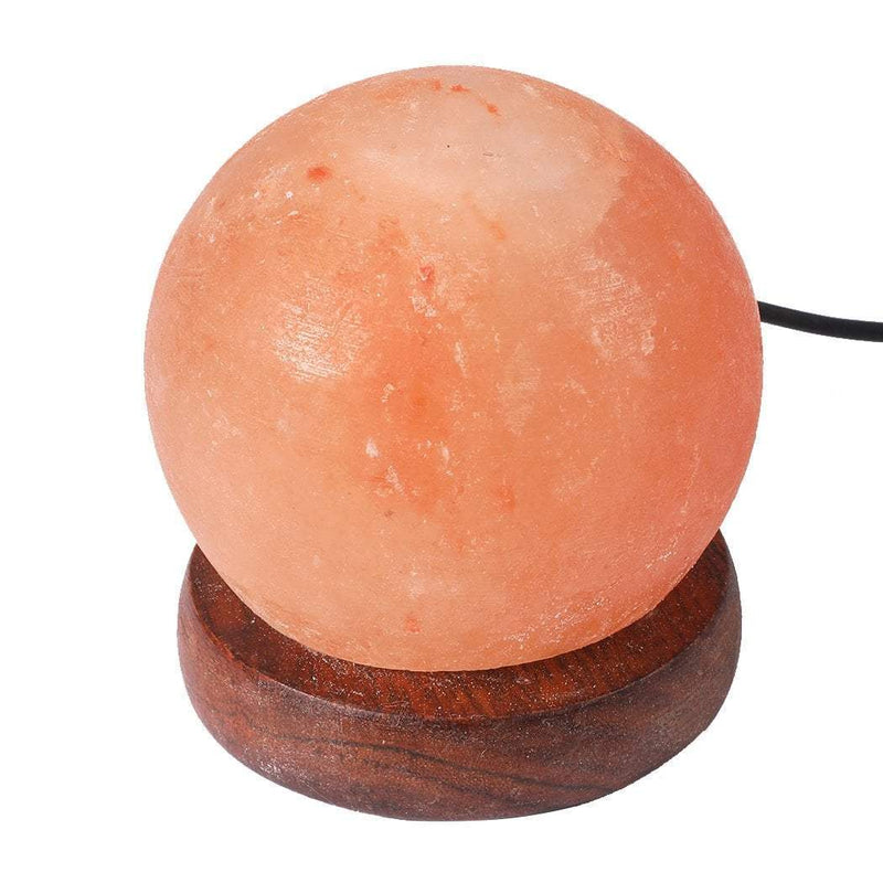 Himalayan Salt Lamp Globe USB Natural Crystal Rock Cord Night Light Lamps Globes Payday Deals