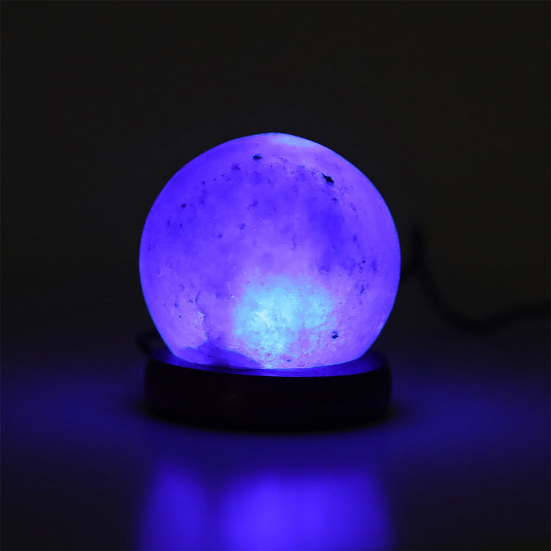 Himalayan Salt Lamp Globe USB Natural Crystal Rock Cord Night Light Lamps Globes Payday Deals