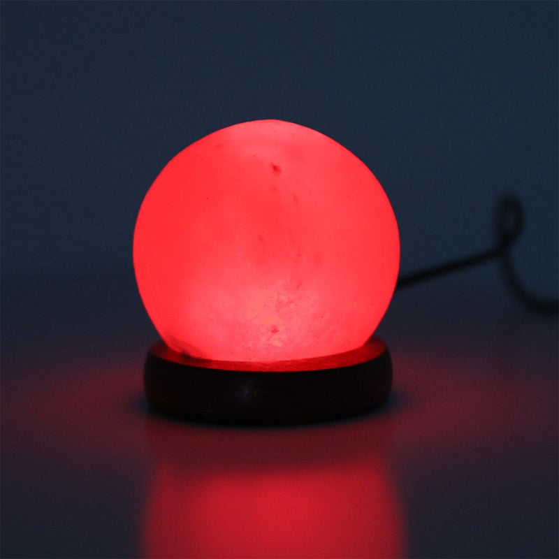 Himalayan Salt Lamp Globe USB Natural Crystal Rock Cord Night Light Lamps Globes Payday Deals