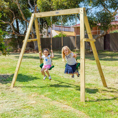 Holt 2-Station Timber Swing Set Payday Deals