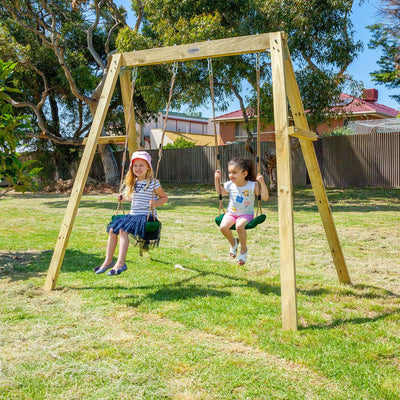 Holt 2-Station Timber Swing Set Payday Deals