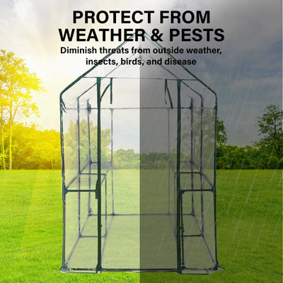Home Ready Apex 190cm Garden Greenhouse Shed PVC Cover Only Payday Deals