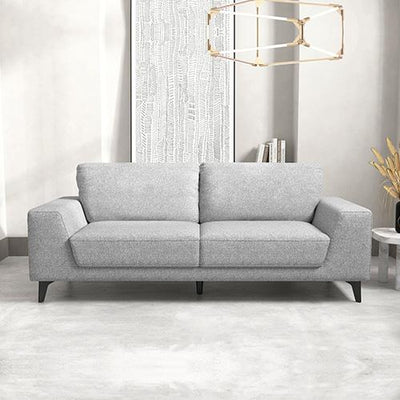 Hopper 3 Seater Fabric Sofa Light Grey Colour