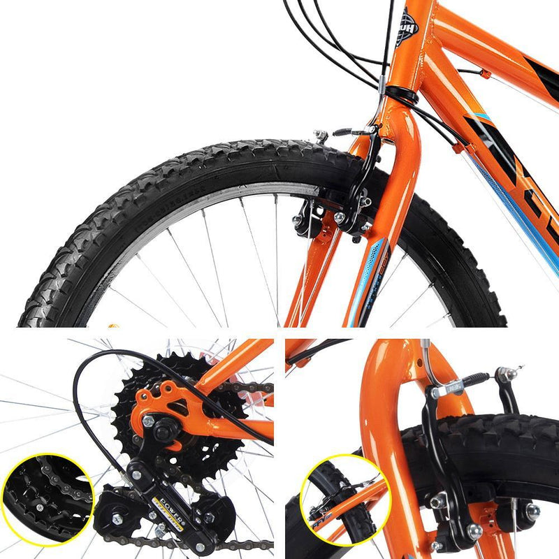 Huffy 24inch Granite Mountain Bike Unisex Mens Womens City Bicycle 15-Speed Orange