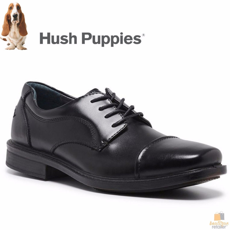 HUSH PUPPIES HUON Leather Everyday Shoes Lace Up Extra Wide Work Business - EEE Payday Deals
