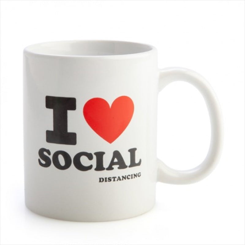 I Heart Social Distancing Coffee Mug Payday Deals