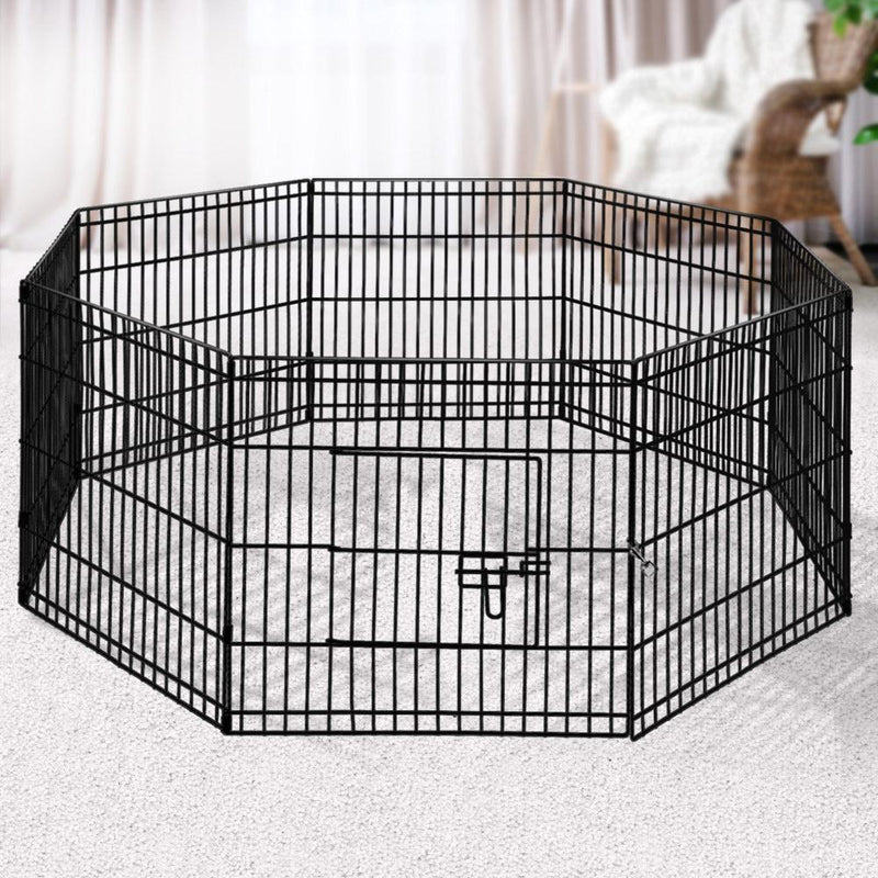 i.Pet 24" 8 Panel Pet Dog Playpen Puppy Exercise Cage Enclosure Play Pen Fence Payday Deals