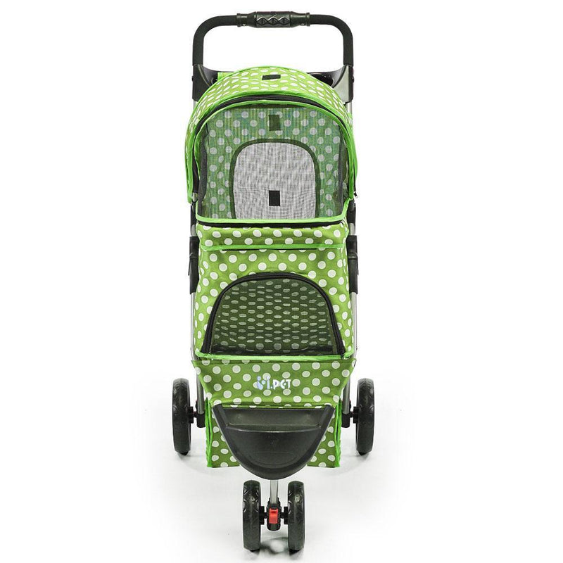 i.Pet 3 Wheel Pet Stroller - Green