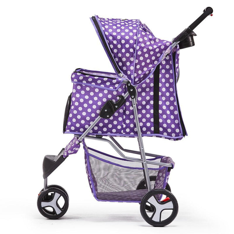 i.Pet 3 Wheel Pet Stroller - Purple