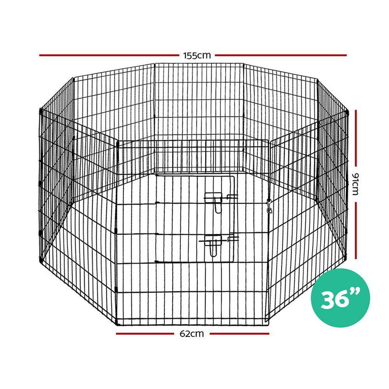 i.Pet 36" 8 Panel Pet Dog Playpen Puppy Exercise Cage Enclosure Play Pen Fence Payday Deals