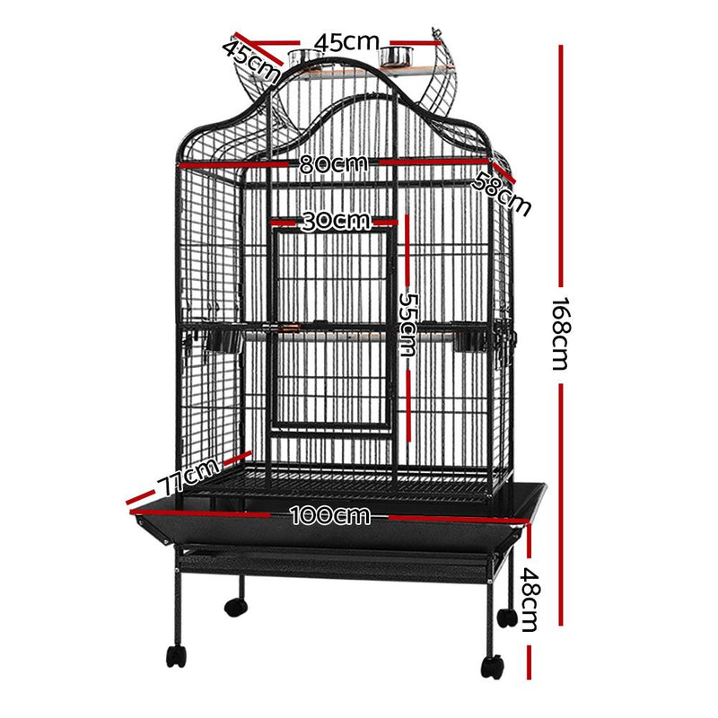 i.Pet Bird Cage Pet Cages Aviary 168CM Large Travel Stand Budgie Parrot Toys Payday Deals