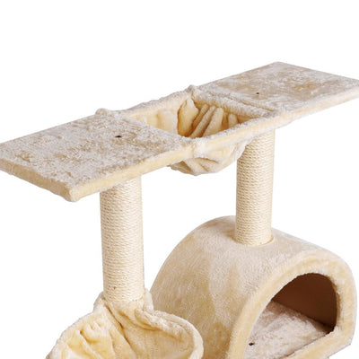 i.Pet Cat Tree 100cm Trees Scratching Post Scratcher Tower Condo House Furniture Wood Beige Payday Deals