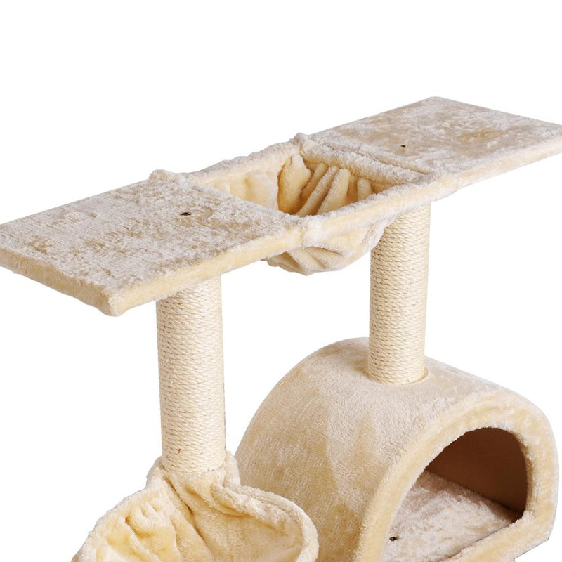i.Pet Cat Tree 100cm Trees Scratching Post Scratcher Tower Condo House Furniture Wood Beige Payday Deals