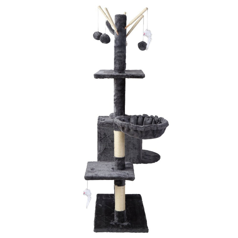 i.Pet Cat Tree 140cm Trees Scratching Post Scratcher Tower Condo House Furniture Wood Payday Deals