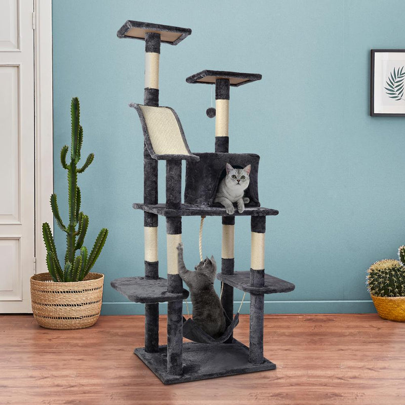 i.Pet Cat Tree 171cm Trees Scratching Post Scratcher Tower Condo House Furniture Wood Payday Deals